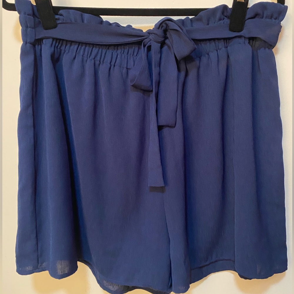 Staccato Navy Tie-Waist Shorts